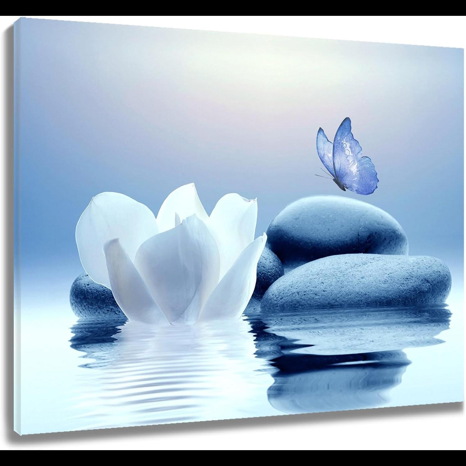 Spa Wellness Images - EOBTAIN Zen Stone Canvas Wall Art
