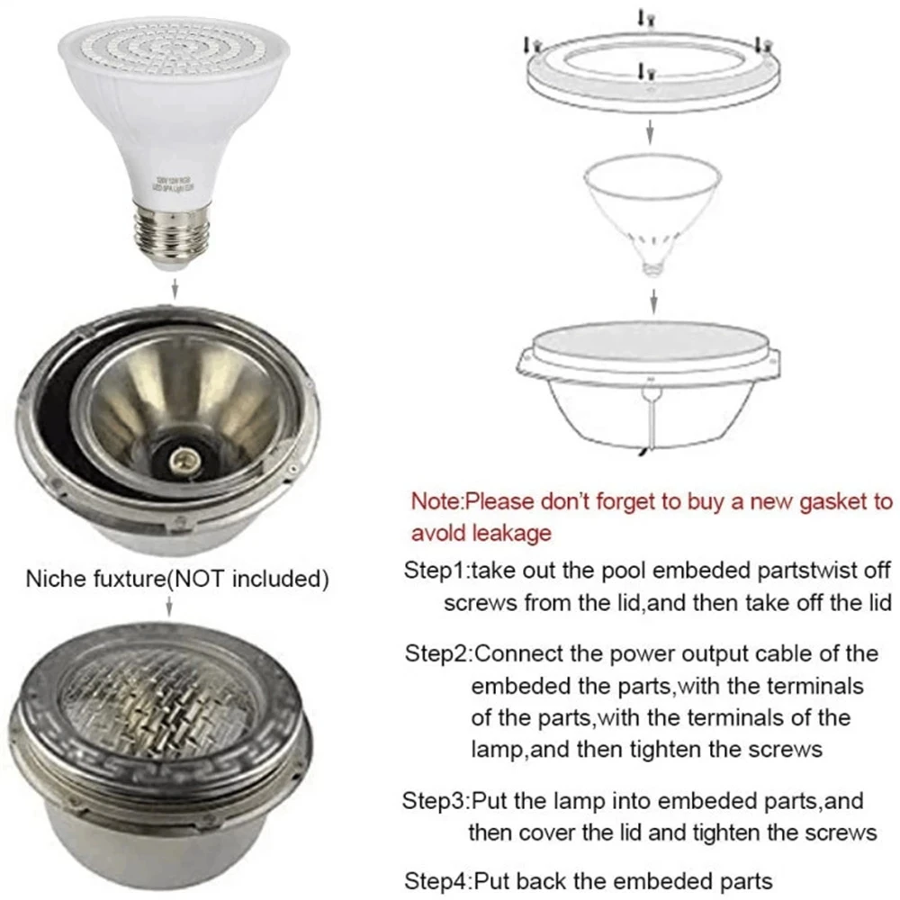 LED Swimming Pool Light E27 E2 - Xy Spa & Wellness George Town Photos 评论和价格