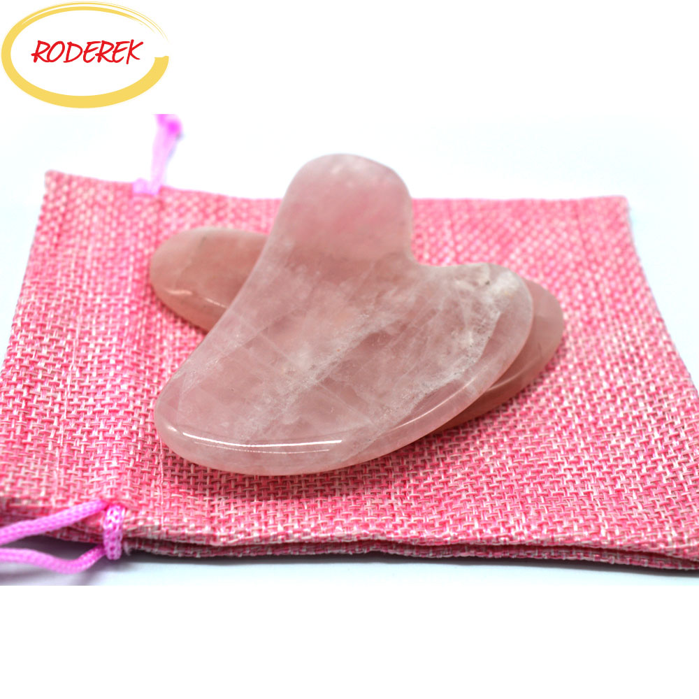 Jade Guasha Plate Natural Rose - Gua Sha Tool Rose Quartz 评论和价格
