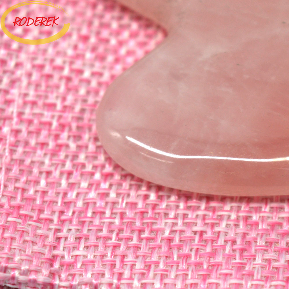 Jade Guasha Plate Natural Rose - Gua Sha Tool Rose Quartz 评论和价格