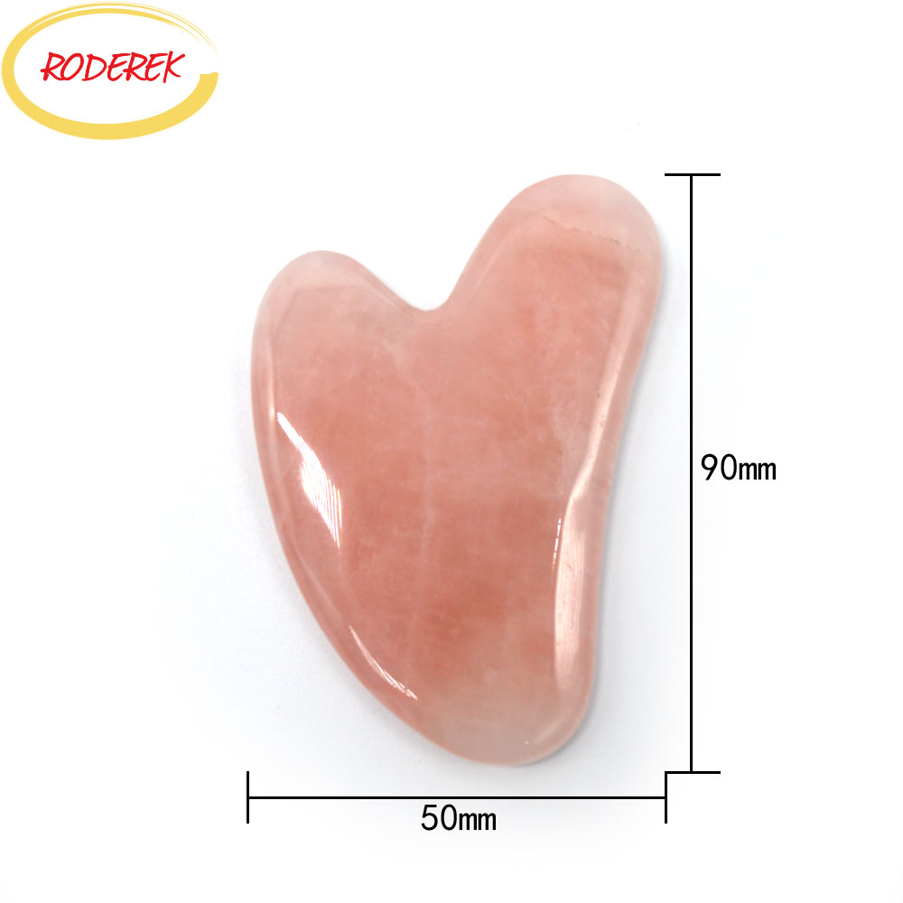 Jade Guasha Plate Natural Rose - Gua Sha Tool Rose Quartz 评论和价格