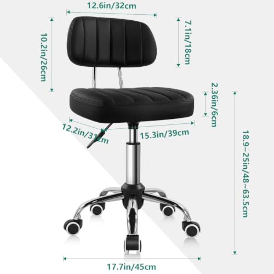 Square Swivel Stool with Wheel - Spa & Wellness Jura Resort Centre De Loisirs Des Franches Montagnes 评论和价格