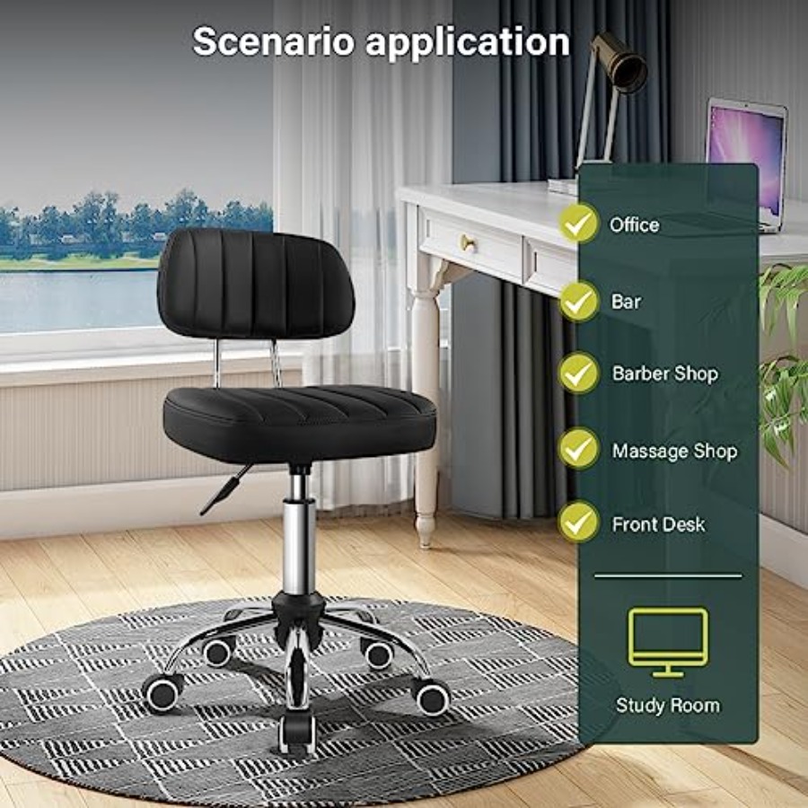 Square Swivel Stool with Wheel - Spa & Wellness Jura Resort Centre De Loisirs Des Franches Montagnes 评论和价格