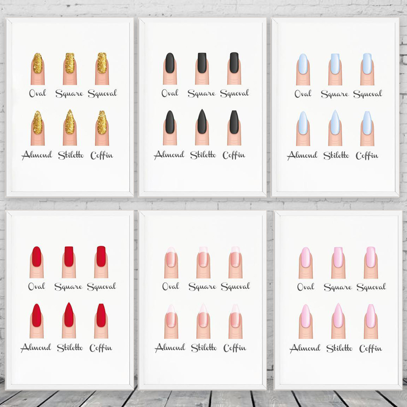 Fashion Nail Shapes Beauty Sal - Spa Wellness Images 评论和价格