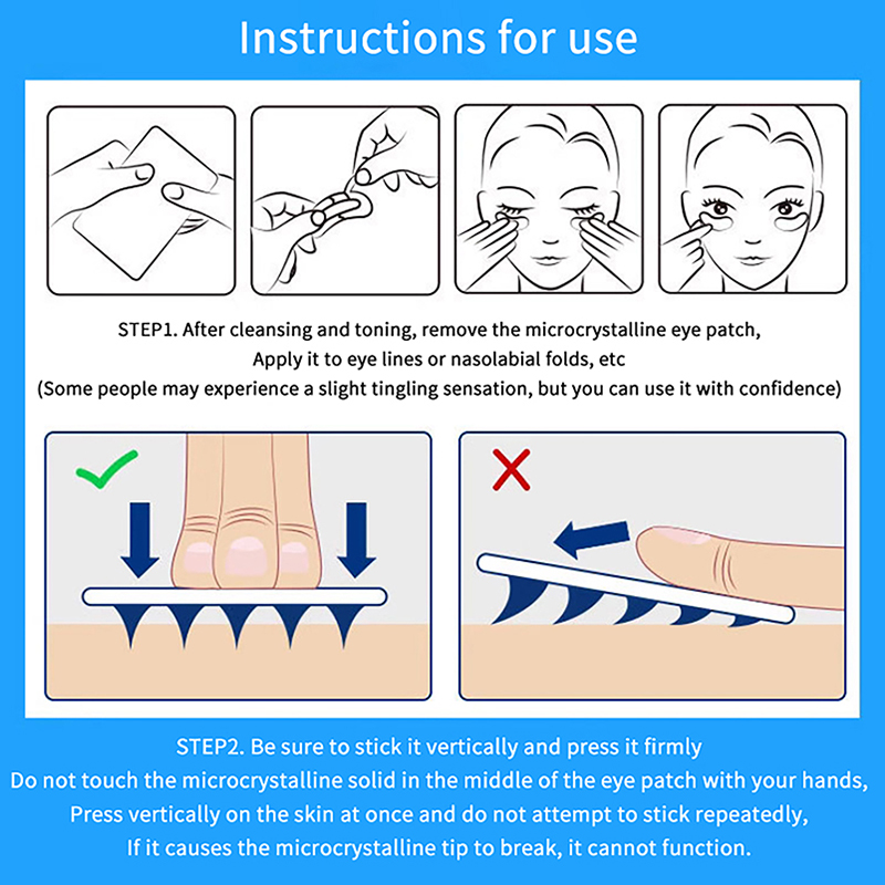 2 Pcs For Fine Lines Removal E - Microneedle Patch Eye 评论和价格