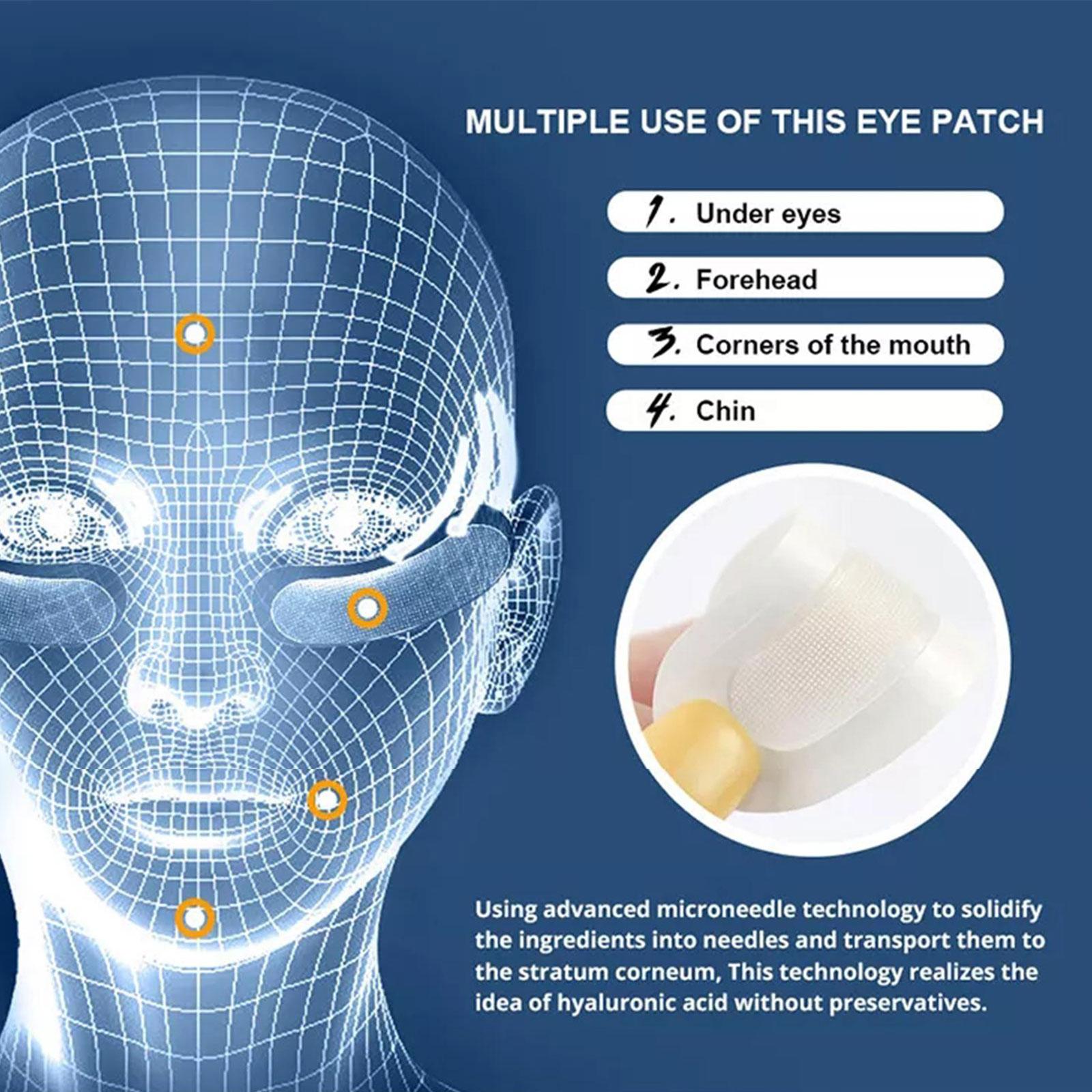 100 Pairs Hyaluronic Acid Micr - Microneedle Patch Eye 评论和价格