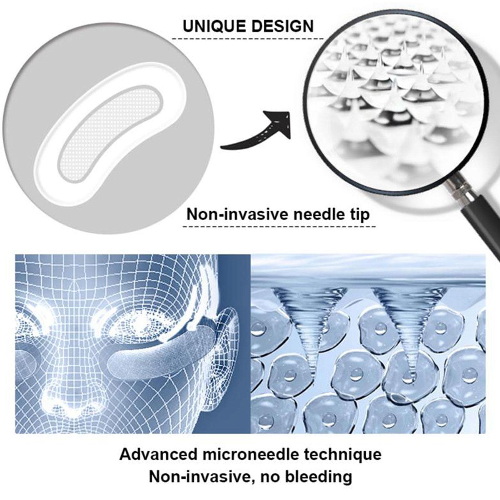100 Pairs Hyaluronic Acid Micr - Microneedle Patch Eye 评论和价格