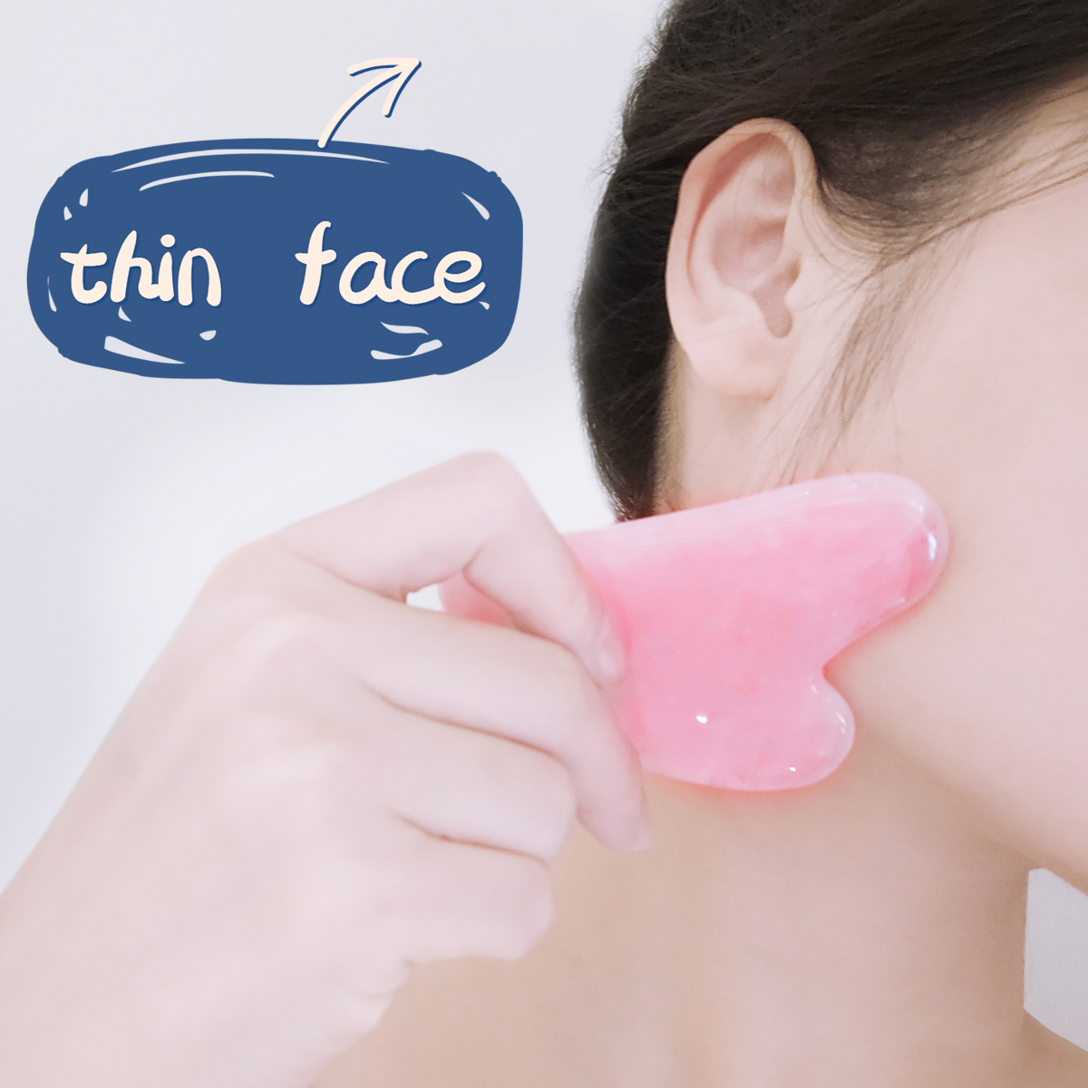 Guasha Stone Massage Face Lift - Gua Sha Tool Rose Quartz 评论和价格