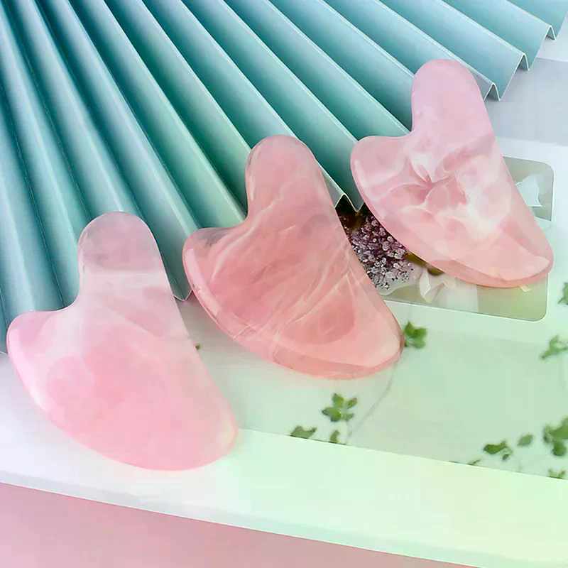 Natural Stone Jade Gouache Scr - Gua Sha Tool Rose Quartz 评论和价格