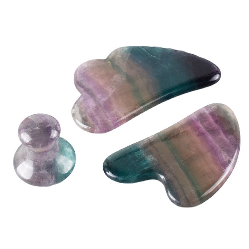 Natural Jade Massager Fluorite - Spa Wellness And Beauty 评论和价格