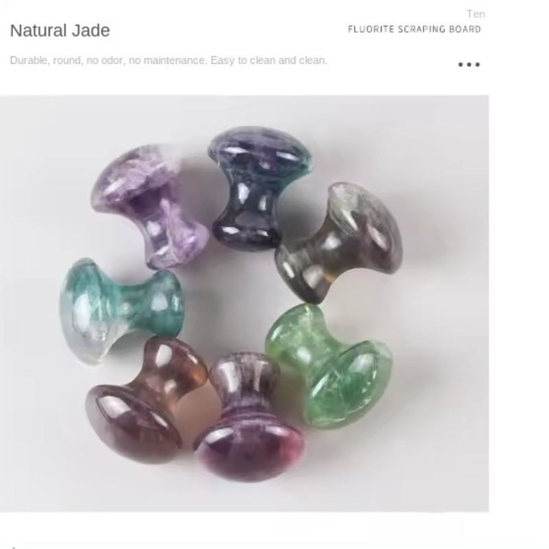 Natural Jade Massager Fluorite - Spa Wellness And Beauty 评论和价格