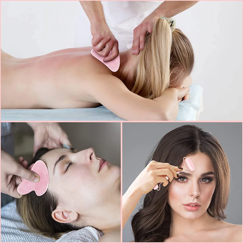 Rose Quartz Face Jade Roller M - Gua Sha Tool Rose Quartz 评论和价格