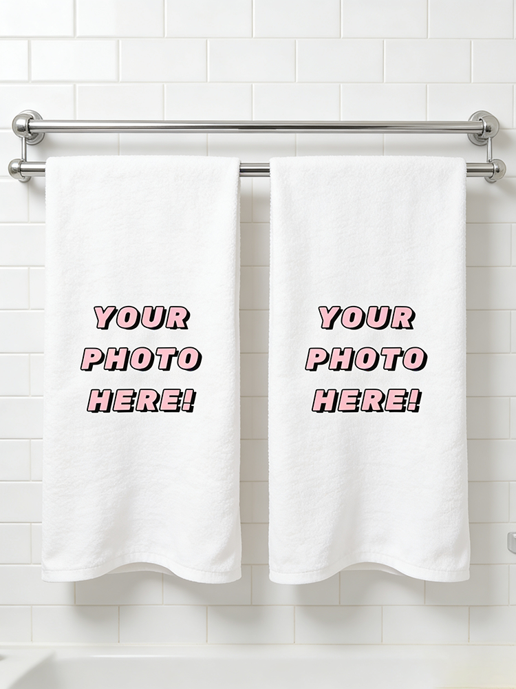1Pc/2Pc Custom Photo Towel, Up - Spa Wellness Images 评论和价格