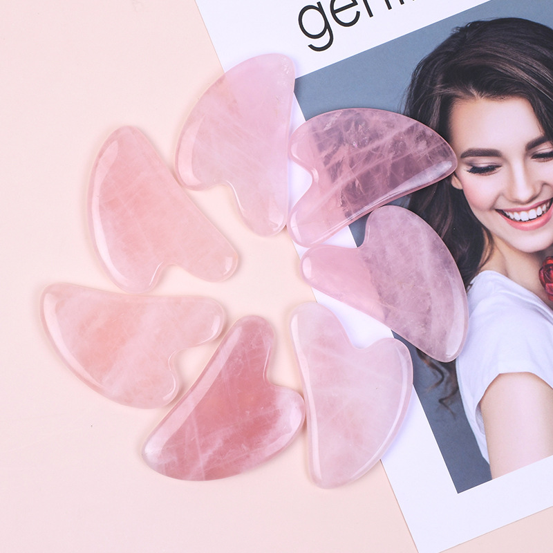 Hot Selling A+Rose Quartz Gua  - Gua Sha Tool Rose Quartz 评论和价格
