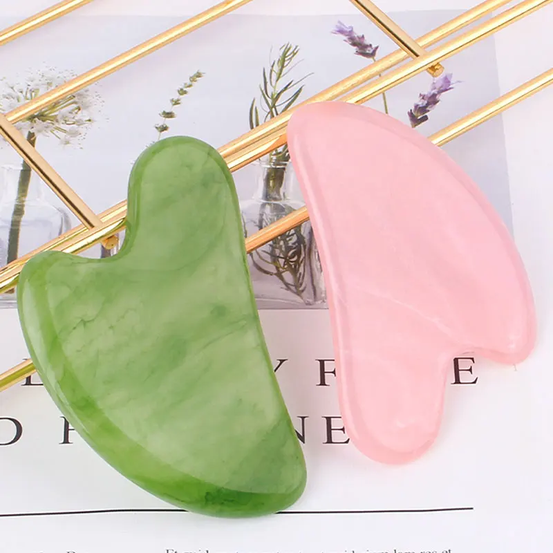 Natural Jade Stone Gua Sha Mas - Gua Sha Tool Rose Quartz 评论和价格
