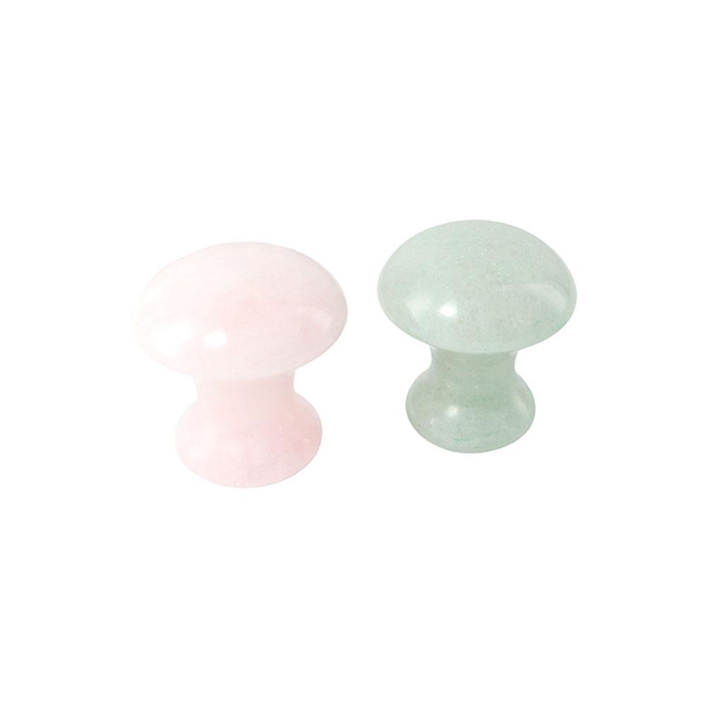SPA Mushroom Shape Massage Rol - Gua Sha Tool Rose Quartz 评论和价格