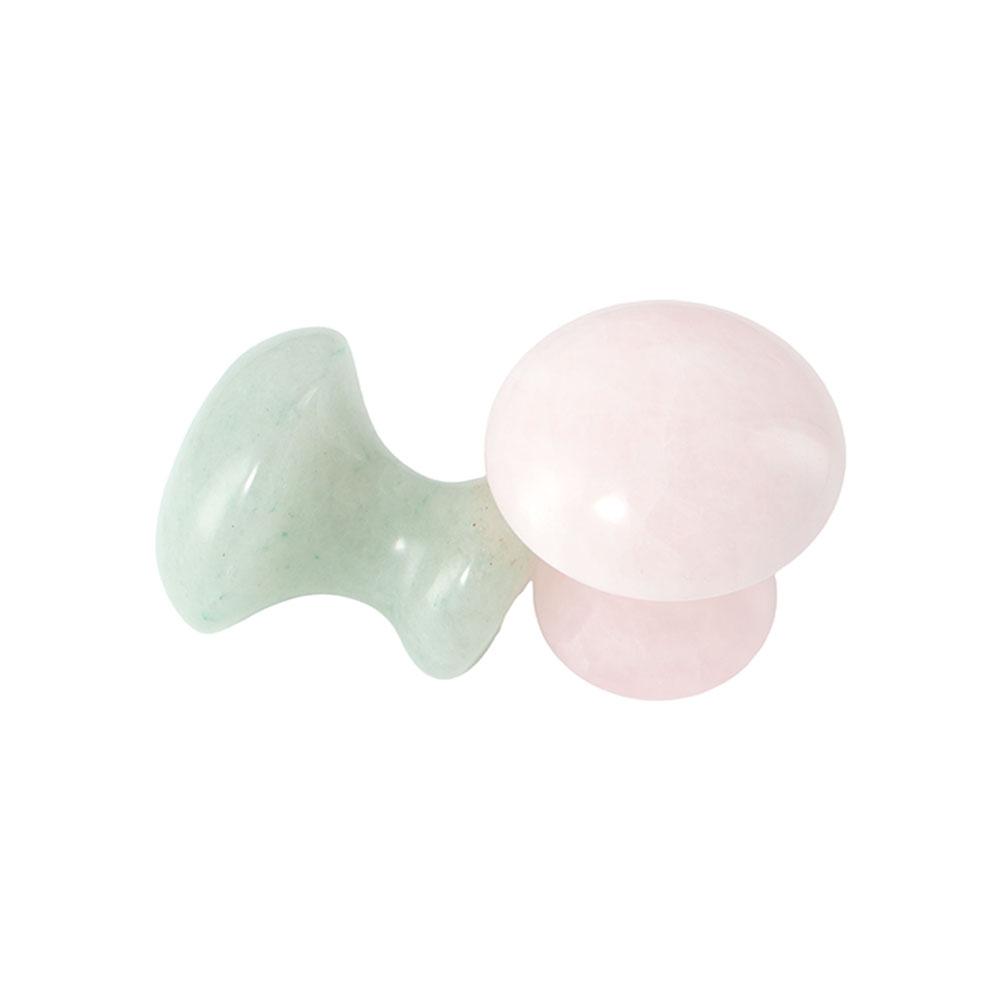 SPA Mushroom Shape Massage Rol - Gua Sha Tool Rose Quartz 评论和价格