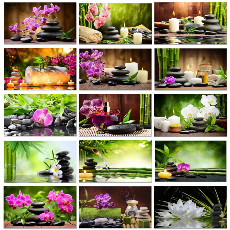 Zen Spa Stone Green Bamboo Dia - Spa Wellness Images 评论和价格